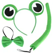 Green Frog Ears and Tail Costume Set