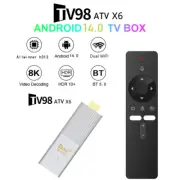 8K TV Stick Android 14 2.4G/5G WiFi 3D Voice Assistant Stream Media Player 2+8G