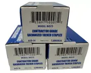 3 Boxes of Contractor Grade Galvanized Tacker Staples 15,000 3/8" x 1/4"