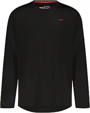 [Wrangler] Men Long Sleeve Base Layer (Black) - Thermal Cold Weather Top