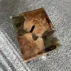 Epoxy Live End Table / Side Table / Pine Cone Epoxy / Natural Edge Side Table