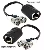 Composite BNC RCA Video Audio Over Ethernet Cable Extender Kit For CCTV DVR