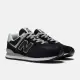 【NEW BALANCE】休閒鞋 574 情侶鞋 黑 D楦 麂皮 復古 運動鞋(ML574EVB)