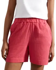 Hobbs London Allie Shorts Elastic Waistband Side Pockets