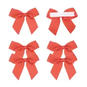 6Pcs Mini Grosgrain Ribbon Bow 2" Self Adhesive Flower Bows Red