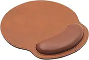 eyscar Leather Mouse Pad Wrist Support Ergonomic Memory Foam - Lightweight Rest Nonslip Mousepad for Office,Gaming,Computer, Laptop & Mac,Pain Relief,at Home Or Work (Coffee)