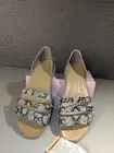 Crocs Tulum Open Flat W Sandals Women Snakeskin Print Size 7 NEW WITH TAGS