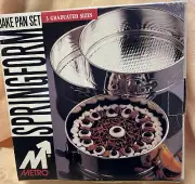 NIB Met Springform Bake Pan Set by Original Box 1990