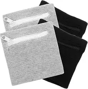 [SUPVOX] Zipper Wrist Bag Card Holder Key Ring Gym Accessory Sweat Band Hiking Bracelet Retractable Straps
