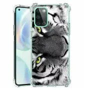 (White Tiger)ShockProof TPU phone case cover(Clear)for Oneplus Nord N10 5G