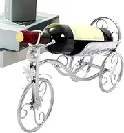 Tabletop Wine Rack, Metal Wine Bottle Rack - Single Bottle Storage Tabletop Display Wine Holder - Creative Vintage Iron Horizontal Wine Organizer for Home Bar, Restaurant, Kitchen