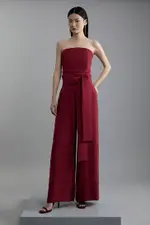Tall Soft Tailored Colourblock Tailored Bandeau Jumpsuit