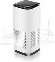 KIKI PURE A1 Mini HEPA USB-C Powered Air Purifier. Ultra Portable (5.2in tall, 6.7 ounces), Ultra Quiet. Perfect for Travel, In-Car and Desktop (White)