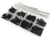 Xiaojiang Store 720pcs(85set) 2.5mm Pitch 2-5Pin JST SM Male & Female Housing Male/Female Pin Header Crimp Terminals Connector Kit(Black)