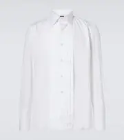 [Rubinacci] Rubinacci Pleated cotton tuxedo shirt UK 17 white