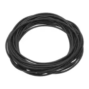 Silicone Foam Seal Strip, 5M(16.4FT) 1.2mm(0.05")Dia Round Solid Sponge, Black