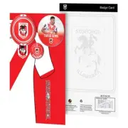 NRL Rugby League Team Logo 3 Badge Backing Card 12cm x 20cm