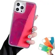 Glavecase-The Luminous for iPhone Case, GlaveCase The Luminous for iPhone Case, Glitter Bling Noctiluncent Phone Cover for iPhone 16/15/14/13/12/11 Pro Max (12/12Pro,Pink)