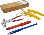 ZERINT HT-M52 Professional Wheel Weight Tool Kit 4-Piece Set - Heavy Duty Rim Protector (2pcs), Tire Valve Remover & Weight Remover Tools, Wheel Weights Clip On for Cars/Trucks/SUVs