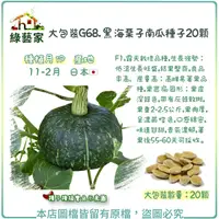 在飛比找Yahoo奇摩購物中心優惠-【綠藝家】大包裝G68.黑海栗子南瓜種子20顆