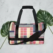All-over print gym bag classic primary geometric print