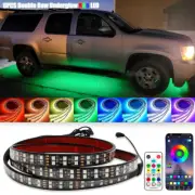 6PCS RGB Double Row Underglow Dream Color LED Light Strip For Chevy GMC Suburban