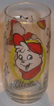 1985 Alvin & The Chipmunks Hardees Glass - Alvin