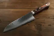 Kanetsune VG1 Hammered Santoku Japanese Knife 165mm Mahogany Handle