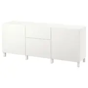 BESTÅ storage combination with drawers, white/Lappviken/Stubbarp white, 180x42x74 cm