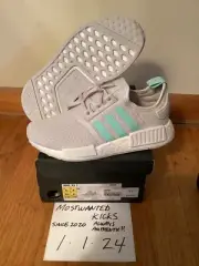 DS 2018 Adidas NMD R1 Low Grey Clear Mint (D96689) Grade School Sz 4.5Y