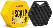 TOOLETRIES Scalp Scrubber - Silicone Exfoliating Hair Scrubber for Men, Bath & Shower Accessories - Durable Scalp Massager that Boosts Circulations & Strengthens Hair - Charcoal