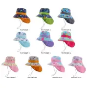 Shawl Hat Kids Sun Hat Cartoon Print Hat Toddlers Wide Brim Sun Hat for Boy Girl