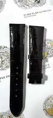 Patek Philippe Watch Strap 21 x 16 C06-B GLOSS Black Alligator Authentic Swiss M