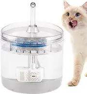 Cat Fountains Drinking, 15x15x14cm, Automatic Indoor Drinking Fountain, Quiet Electric Dog Water, Filtration System for Clean Water, Ideal for Garden, Balcony, Living Room, Clear
