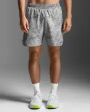 Aero 7 Inch Shorts, 2XU, S, Weathervane Marble/Blk Reflect, Male