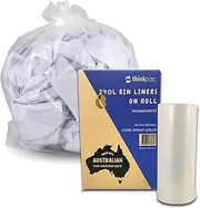 Garbage Bags 240L Carton of 100 - Clear Rubbish Bin Liners 140cm x 113cm - 22 um Medium Thickness - Lavender Scented Waste Bags for Offices, Commercial Spaces, Household & Cleaning