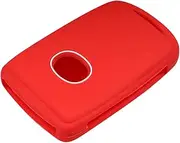 Car Remote Control Key Fob Silicone Rubber Protection Shell Car Key Case Cover Keychain Ring Key Bag, Fit for Mazda CX30 CX5,red