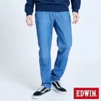 在飛比找蝦皮商城優惠-EDWIN 加大碼 迦績 EJ3透氣中腰中直筒牛仔褲(重漂藍