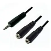 Dynamix CA-STY-2 Stereo 3.5mm Plug to 2 x 3.5mm Sockets Splitter Cable - 2m [CA-STY-2]