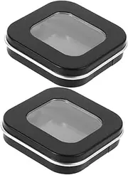 MERRYHAPY 2pcs Box Eye Shadow Box Kitchenware Scraper Banknote Toolbox Long-handled Scraper Heavy-duty Scraper Container Toolbox Utensil Scraper Mini Container Container Black Plastic