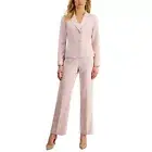 NWT Le Suit Le Suit Women's Notch-Collar Pantsuit Light Blossom Size 16