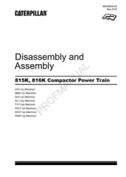 Caterpillar 815K 816K Compactor Power Train Disassembly Assembly Service Manual