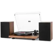 Wireless Turntable HiFi System with 36 Watt Bookshelf Speakers, Patend