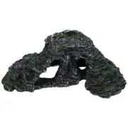 Turtle Basking Platform Reptile Climbing Shale Resin Black Green 11.7"x6"x4.3"