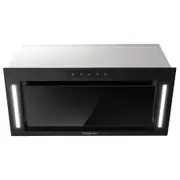 EUROCHEF 60cm Undermount Rangehood Black, Quiet 3-Speed, 3-Layer Dishwashable Filter, LED Lights EUR60B