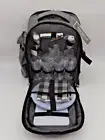 Picnic Backpack set for 4 with Blanket (Gray) Wine Picnic Basket Bag Travel