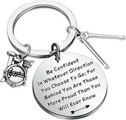 [LQRI] Drum Keychain Drummer Gifts Drum Kit New Percussionist Gift Percussion Jewelry Drum Player Band Gifts