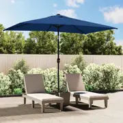 vidaXL Garden Parasol with Metal Pole 300x200 cm Azure