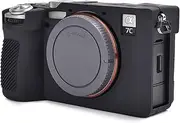 Rieibi Alpha 7C II Camera case,Soft Silicone Protective Case for Sony A7C II/Alpha 7C II Digital Camera case Silicone Housing Anti-Scratch Lightweight Sony A7C II Case - Black
