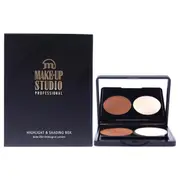 Make-Up Studio Shading and Highlight Box - Neutral Brown-White by Make-Up Studio for Women - 2 x 0.11 oz Highlighter